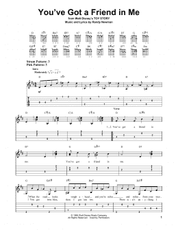 page one of You've Got A Friend In Me (from Toy Story) (Easy Guitar Tab)