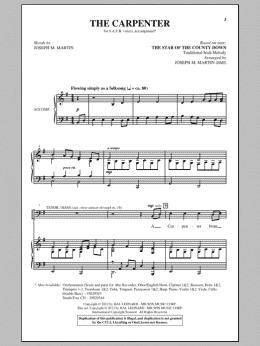 page one of The Carpenter (SATB Choir)
