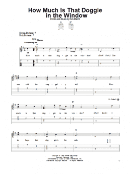 page one of How Much Is That Doggie In The Window (Easy Guitar Tab)