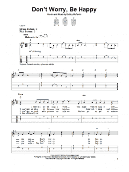 page one of Don't Worry, Be Happy (Easy Guitar Tab)