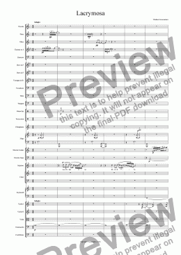 page one of <b>3.Lacrymosa</b> from Sympho Rock Requiem