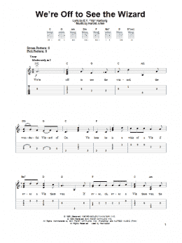 page one of We're Off To See The Wizard (Easy Guitar Tab)