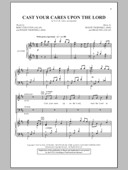 page one of Cast Your Cares Upon The Lord (SATB Choir)