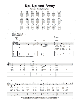 page one of Up, Up And Away (Easy Guitar Tab)