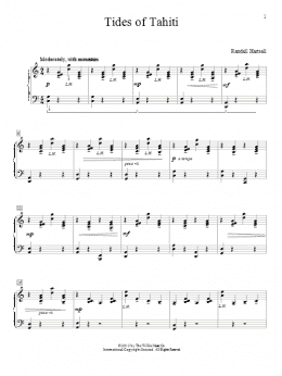 page one of Tides Of Tahiti (Educational Piano)
