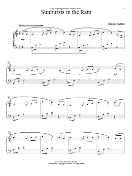 page one of Sunbursts In The Rain (Educational Piano)