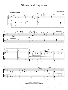 page one of Showers At Daybreak (Educational Piano)
