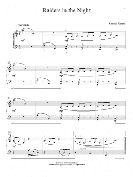 page one of Raiders In The Night (Educational Piano)