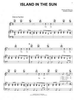 page one of Island In The Sun (Piano, Vocal & Guitar Chords (Right-Hand Melody))