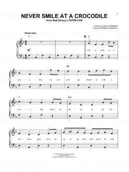 page one of Never Smile At A Crocodile (Easy Piano)