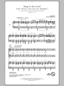 page one of Praise To The Lord, The Almighty (SATB Choir)