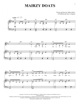 page one of Mairzy Doats (Piano & Vocal)