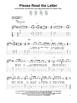 page one of Please Read The Letter (Easy Guitar Tab)
