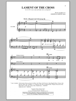 page one of Lament Of The Cross (SATB Choir)
