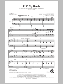 page one of I Lift My Hands (SATB Choir)