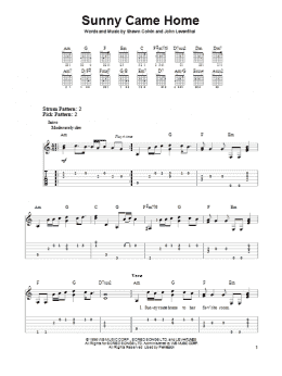 page one of Sunny Came Home (Easy Guitar Tab)