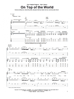 page one of On Top Of The World (Guitar Tab)