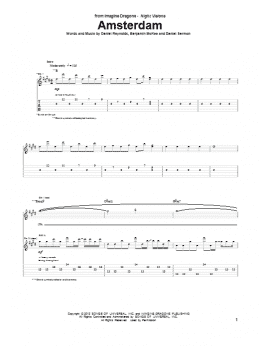 page one of Amsterdam (Guitar Tab)