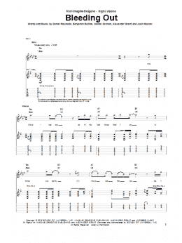 page one of Bleeding Out (Guitar Tab)