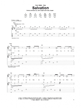 page one of Salvation (Guitar Tab)