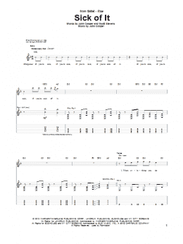 page one of Sick Of It (Guitar Tab)