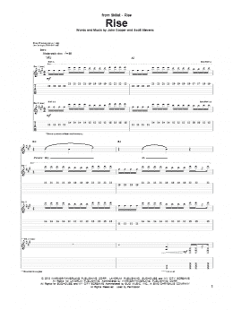 page one of Rise (Guitar Tab)