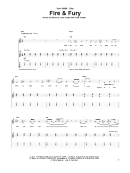 page one of Fire & Fury (Guitar Tab)
