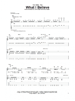 page one of What I Believe (Guitar Tab)