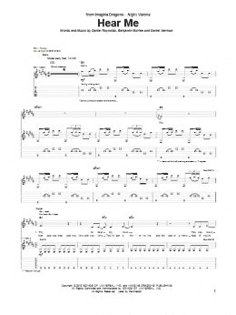 page one of Hear Me (Guitar Tab)