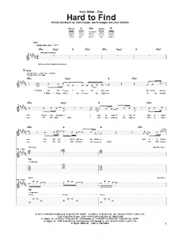 page one of Hard To Find (Guitar Tab)