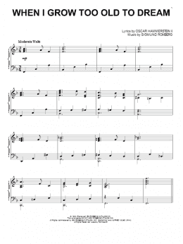 page one of When I Grow Too Old To Dream (Piano Solo)