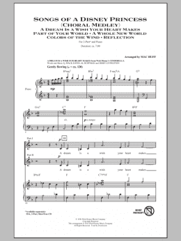 page one of Songs of a Disney Princess (Choral Medley) (2-Part Choir)