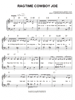 page one of Ragtime Cowboy Joe (Easy Piano)