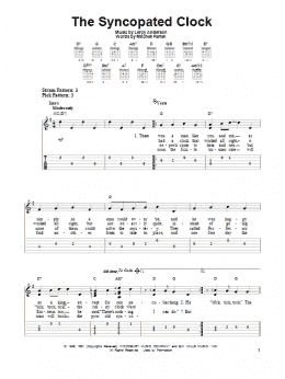 page one of The Syncopated Clock (Easy Guitar Tab)