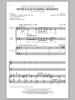 page one of Day By Day (SATB Choir)