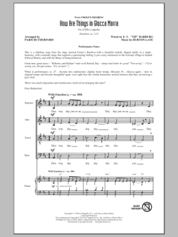 page one of How Are Things In Glocca Morra (SATB Choir)