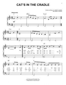 page one of Cat's In The Cradle (Easy Piano)
