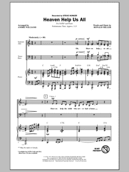 page one of Heaven Help Us All (SATB Choir)