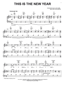 page one of This Is The New Year (Piano, Vocal & Guitar Chords (Right-Hand Melody))