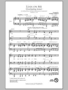 page one of Lean On Me (SATB Choir)