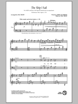 page one of The Ship I Sail (SATB Choir)