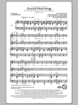 page one of Good Morning (SSA Choir)