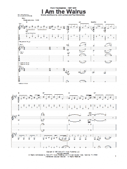 page one of I Am The Walrus (Guitar Tab)