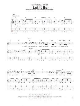 page one of Let It Be (Guitar Tab)