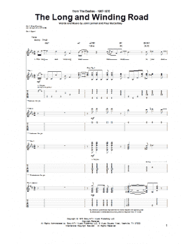 page one of The Long And Winding Road (Guitar Tab)