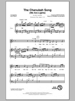page one of The Chanukah Song (We Are Lights) (SSA Choir)
