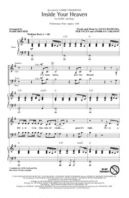 page one of Inside Your Heaven (arr. Mark Brymer) (SATB Choir)