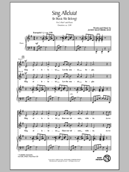 page one of Sing Alleluia! (In Music We Belong) (2-Part Choir)