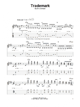 page one of Trademark (Guitar Tab (Single Guitar))