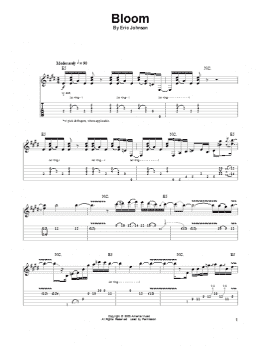 page one of Bloom (Guitar Tab (Single Guitar))